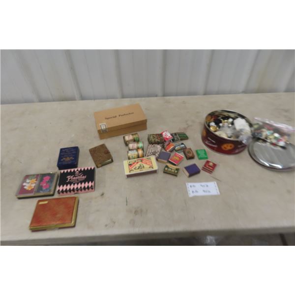 Playing Cards, Matches, Sewing Buttons 