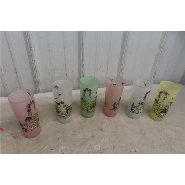 Set of 6 Vintage Glasses