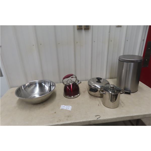 Whistle Kettle, Stainless Steel Garbage Can, Stainless Steel