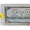Image 2 : Canada $5 Bill 1954 : Beattie/Rasminsky #MX2868495 (See Pictures for Varieties, Conditions, Serial N