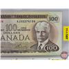 Image 3 : Canada $100 Bill 1975 "X-Replacement" : Crow/Bouey #AJX0374154 (See Pictures for Varieties, Conditio