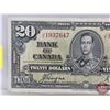 Image 2 : Bank of Canada $20 Bill 1937 : Coyne/Towers #JE1937647 (See Pictures for Varieties, Conditions, Seri