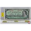 Image 1 : Canada $1 Bill 1967 *Replacement : Beattie/Rasminsky # *BM1267652 (See Pictures for Varieties, Condi
