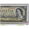 Image 3 : Canada $20 Bill 1954 : Beattie/Rasminsky #BW9093295 (See Pictures for Varieties, Conditions, Serial 