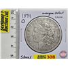Image 1 : USA Morgan Dollar 1891O (SEE PICTURES!)  (Listing & Descriptions are a GUIDE ONLY and are subject to