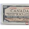 Image 2 : Canada $100 Bill 1954 : Lawson/Bouey #CJ1795448 (See Pictures for Varieties, Conditions, Serial Numb