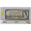 Image 1 : Canada $20 Bill 1954 : Beattie/Coyne #IE2423213 (See Pictures for Varieties, Conditions, Serial Numb