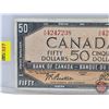 Image 2 : Canada $50 Bill 1954 : Beattie/Coyne #AH4247238 (See Pictures for Varieties, Conditions, Serial Numb