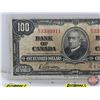 Image 2 : Bank of Canada $100 Bill 1937 : Gordon/Towers #BJ3399911 (See Pictures for Varieties, Conditions, Se