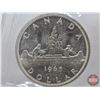Image 2 : Canada One Dollar 1965 : Type V; Heavy Cameo (ICCS Cert: MS62) (SEE PICTURES!)  (Listing & Descripti