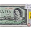 Image 2 : Canada $1 Bill 1954DF "Devil's Face" : Beattie/Coyne #HA9376007 (See Pictures for Varieties, Conditi