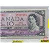 Image 2 : Canada $10 Bill 1954DF "Devil's Face" : Beattie/Coyne #GD8897144 (See Pictures for Varieties, Condit