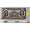 Image 1 : The Dominion Bank $5 Bill 1938 : #118417 (See Pictures for Varieties, Conditions, Serial Numbers, Pr