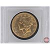 Image 10 : USA 1865S $20 Liberty Double Eagle Gold Coin : Brilliant Uncirculated (Encased - No COA) (Gold .900)