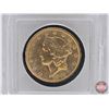 Image 2 : USA 1865S $20 Liberty Double Eagle Gold Coin : Brilliant Uncirculated (Encased - No COA) (Gold .900)