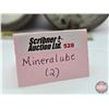 Image 8 : IMPERIAL ESSO Combo (2) : - Mineralube One Quart Can (FULL) (6-1/2"H) - Mineralube One Imperial Quar