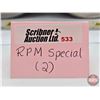 Image 8 : RPM Combo (2) : - SUPER RPM DELO Special Oil One Quart Can (FULL) (6-1/2"H) - RPM Special Motor Oil 