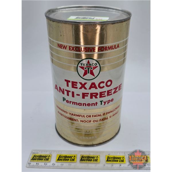 TEXACO Anti-Freeze : Permanent Type : New Exclusive Formula One Imperial Quart Can (6-1/2"H)