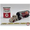 Image 2 : TEXACO Combo (2) : - Upper Cylinder Lubricant Four Fluid Ounces Can (2-3/4"H) - Majorette Diecast Se