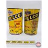 Image 2 : IRVING VELCO Combo (2) : Heavy Duty Motor Oil One Imperial Quart Cans (6-1/2"H)