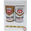 Image 2 : PACIFIC 66 Combo (2) : Super HD Motor Oil One Imperial Quart Cans (6-1/2)