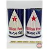 Image 2 : WILLIAM PENN Combo (2) : Motor Oil One Imperial Quart Cans (6-1/2"H)