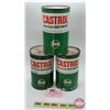 Image 1 : CASTROL Combo (3) : Motor Oil With Liquid Tungsten One Imperial Quart Cans (FULL) (6-1/2"H)