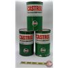 Image 2 : CASTROL Combo (3) : Motor Oil With Liquid Tungsten One Imperial Quart Cans (FULL) (6-1/2"H)