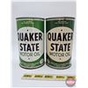 Image 2 : QUAKER STATE Combo (2) : Motor Oil One Imperial Quart Cans (6-5/8"H)