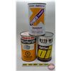 Image 2 : CAN COMBO: (3) - RITE-WAY Full Flow Oil One Imperial Quart Can (6-1/2"H) - KLEEN-FLO Engine Flush & 