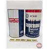 Image 2 : TURBO Combo (2) : - Supreme Motor Oil One Imperial Quart Can (6-1/2"H) - Oil One Imperial Quart Can 