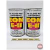 Image 2 : EON E-II Combo (2) : - Pure Synthetic Motor Oil One Imperial Quart Can (Red) (FULL) (6-1/2"H) - Pure
