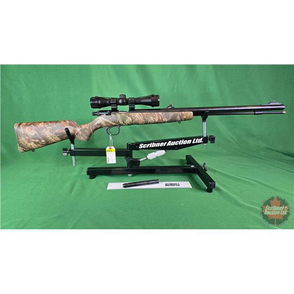 BLACK POWDER RIFLE: Knight 50cal : Muzzle Load : Model LK-II (BBL 21-3/4") (S/N#010592) c/w Scope 4x