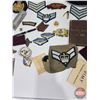 Image 3 : MILITARIA : Patches, Beret, Soldier's Service & Pay Book, Wooden Souvenir Shoe, Belt Clasp, Pen, Pin