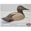 Image 2 : DUCK DECOY : Wooden & Signed (Consignor Tag ~ Handcarved Canvaback by Lorne Longley c.1931-2022 : Bl