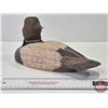 Image 3 : DUCK DECOY : Wooden & Signed (Consignor Tag ~ Handcarved Canvaback by Lorne Longley c.1931-2022 : Bl