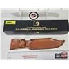 Image 8 : Grohmann Belt Knife "D.H. Russell" w/Leather Sheath & Original Box  (Box Measures : 2"H x 11-3/4"W x