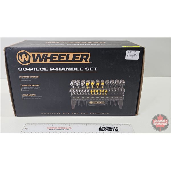 NEW SURPLUS : Wheeler P-Handle Set (30 Piece)  (Box Measures : 8-3/4"H x 15-1/2"W x 6-3/4"D)