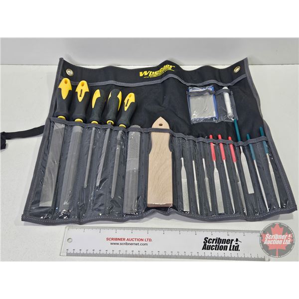 NEW SURPLUS : Wheeler Professional Gunsmith File Set  (Note : One File Broken)  (Box Measures : 4"H 