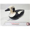 Image 1 : DUCK DECOY : Wooden & Signed (Consignor Tag ~ Bob Lee : Old Squaw : Baton N.H. 2007)  (Measures : 5-