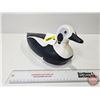Image 4 : DUCK DECOY : Wooden & Signed (Consignor Tag ~ Bob Lee : Old Squaw : Baton N.H. 2007)  (Measures : 5-