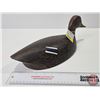 Image 3 : DUCK DECOY : Wooden (Consignor Tag ~ Shannon Cyer : Black Drake)  (Measures : 5-3/4"H x 16-1/4"W x 6
