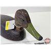 Image 5 : DUCK DECOY : Wooden (Consignor Tag ~ Shannon Cyer : Black Drake)  (Measures : 5-3/4"H x 16-1/4"W x 6