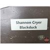 Image 7 : DUCK DECOY : Wooden (Consignor Tag ~ Shannon Cyer : Black Drake)  (Measures : 5-3/4"H x 16-1/4"W x 6