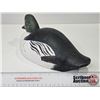 Image 2 : DUCK DECOY : Wooden (Consignor Tag ~ Goldeneye (Whistler) Drake : Working Decoy : Initials on Bottom