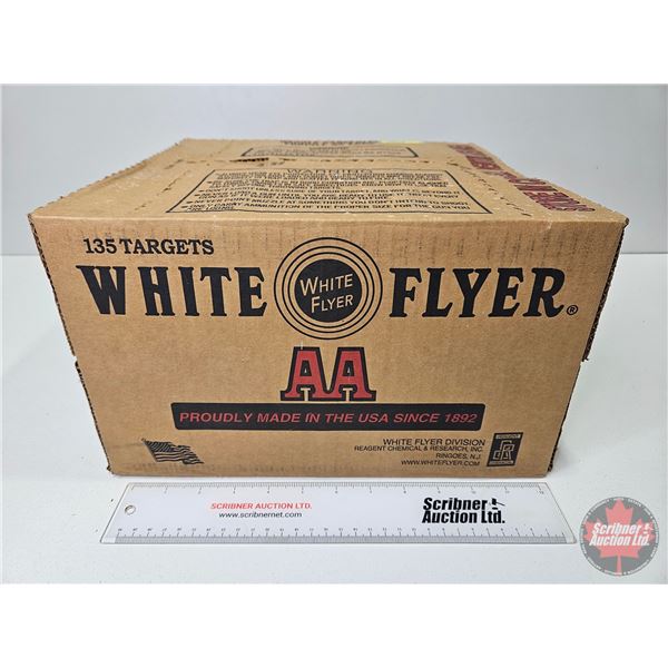 White Flyer : Sporting Clays Skeet & Trap Targets - 135 Count (Unopened Case)  (Shipping Note : Heav