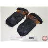 Image 1 : MITTS : Fur, Leather & Beads