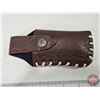 Image 9 : FOLDING KNIFE : Tanto (Consignor Tag ~ Damascus Tanto Folding w/Bolster Walnut Handle) (Holder Measu