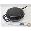Image 2 : Lagostina Cast Iron Skillet & Sauté Pan Set (2pc) (Measurements Total : 5"H x 19-1/2"L x 10"W)