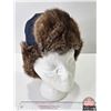 Image 4 : Fur Rimmed Hat : Muskrat & Cotton (Size : Medium)